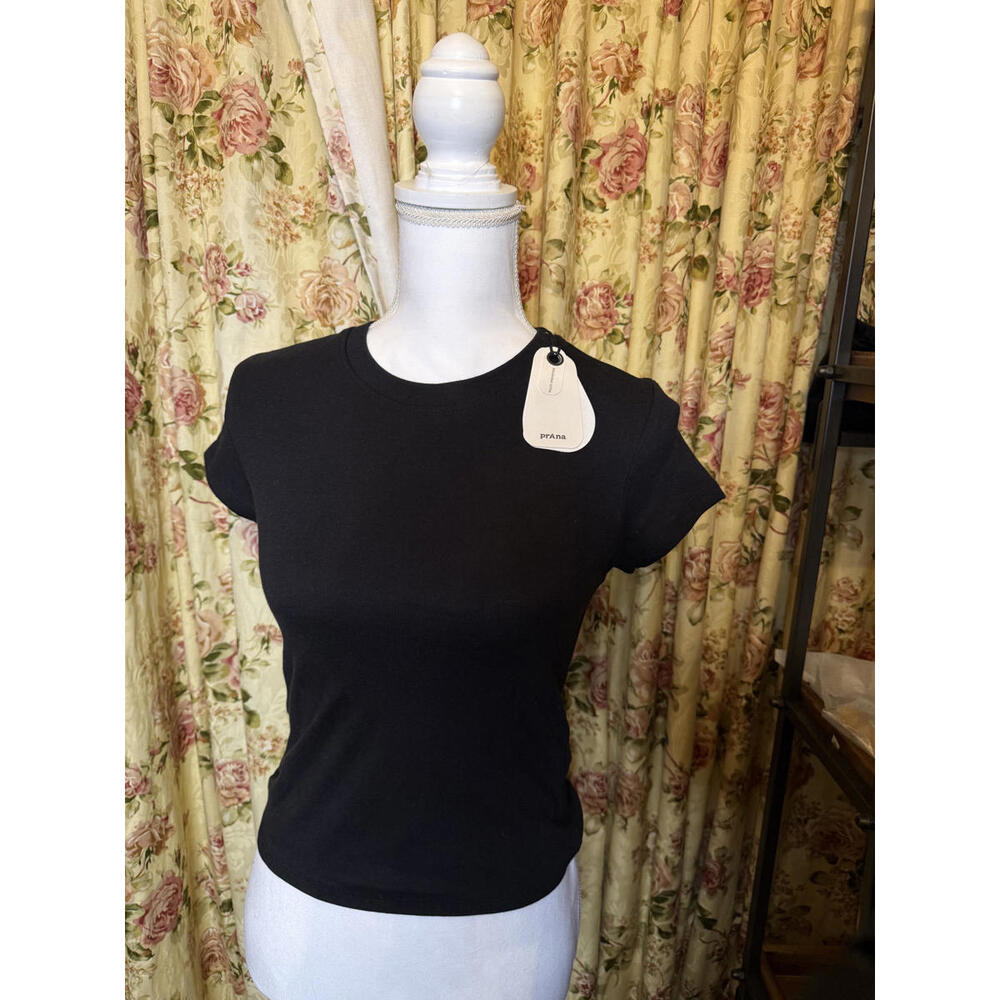NWT! prAna Loctus Short Sleeve Tee Black Size Medium